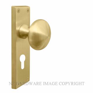 WINDSOR 3002-E48 MSB VICTORIAN KNOB LOCK - EURO 48MM MATT SATIN BRASS