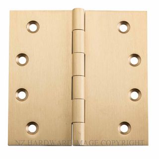 SDG 21375 USB HINGE FIXED PIN 100X100MM UNLACQUERED SATIN BRASS