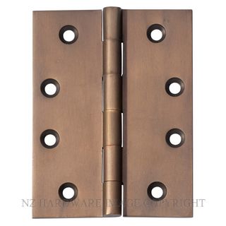 SDG 2373 AB HINGE FIXED PIN 100X75MM ANTIQUE BRASS