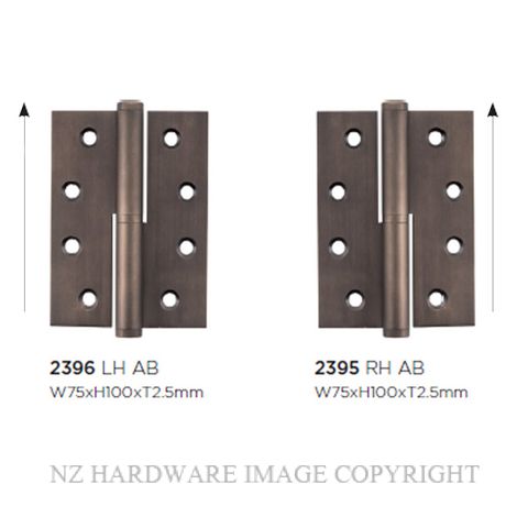 SDG 2395-2396 LIFT OFF HINGES ANTIQUE BRASS