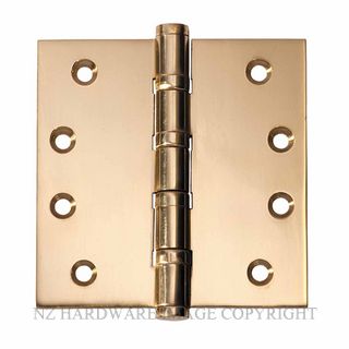 SDG 2464 PB HINGE BALL BEARING 100X100MM POLISHED BRASS