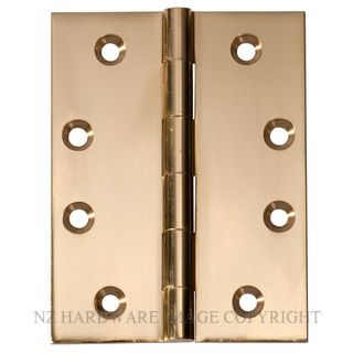 SDG 2473 PB HINGE FIXED PIN 100X75MM POLISHED BRASS