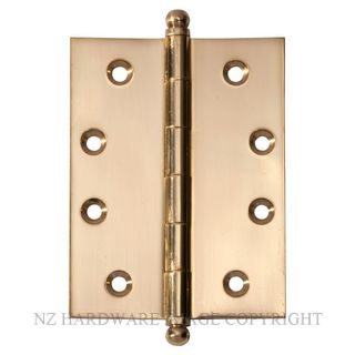 SDG 2478 PB HINGE LOOSE PIN BALL 100X75MM POLISHED BRASS