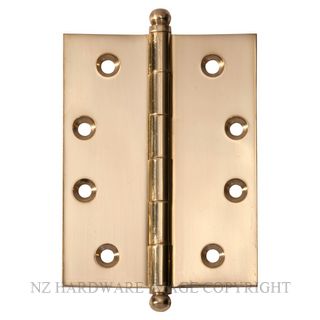 SDG 2478 PB HINGE LOOSE PIN BALL 100X75MM POLISHED BRASS