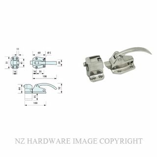 NZ HARDWARE CR003 COOLER LATCH SATINLESS STEEL