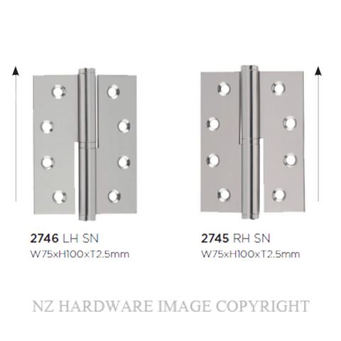 SDG 2745-2746 LIFT OFF HINGES SATIN NICKEL