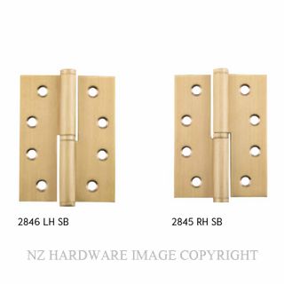 SDG 2846 SB HINGE LEFT HAND LIFT OFF 100X75MM SATIN  BRASS
