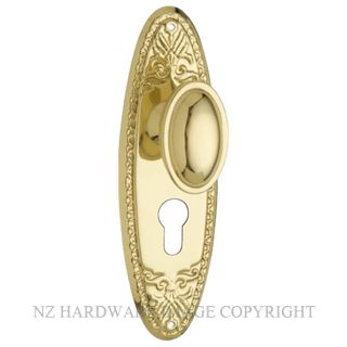 TRADCO 0986E FITZROY EURO LOCK HANDLE SET POLISHED BRASS