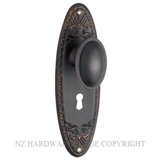 TRADCO 0997 FITZROY SKELETON KEY HANDLE SET ANTIQUE COPPER