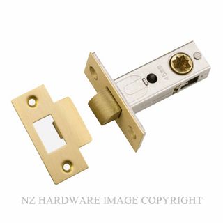 IVER 17175 TUBULAR LATCH HEAVY SPRUNG T STRIKE BRUSHED GOLD PVD