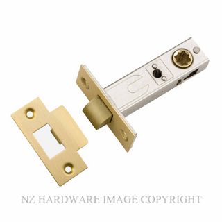 IVER 17176 TUBULAR LATCH HEAVY SPRUNG T STRIKE BRUSHED GOLD PVD