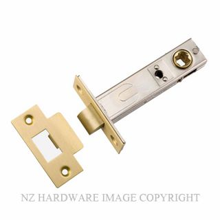 IVER 17177 TUBULAR LATCH HEAVY SPRUNG T STRIKE BRUSHED GOLD PVD