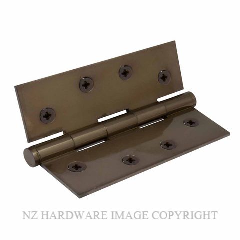 WINDSOR 5906 AB HINGE BRASS FIXED PIN FLAT TIP 102X76 ANTIQUE BRONZE