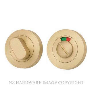 IVER 17123 OVAL PRIVACY TURN BRUSHED GOLD PVD