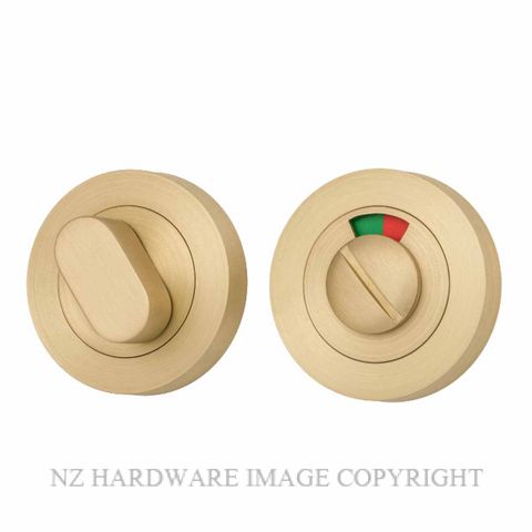 IVER 17123 OVAL PRIVACY TURN BRUSHED GOLD PVD