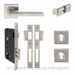 WINDSOR 7434 BN ASTRON VECTOR ELITE SQUARE ROSE ENTRANCE SET BRUSHED NICKEL