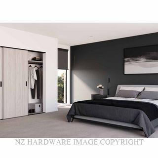 BRIO SFHWR50-15/2BA-TR WARDROBE ROLL DOUBLE 50 2 DOOR KIT 1.5M MATT BLACK