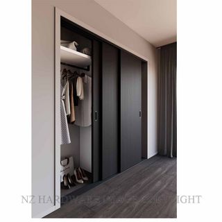 BRIO SFHWT50-18/3BA WARDROBE ROLL TRIPLE 50 3 DOOR KIT 1.8M MATT BLACK