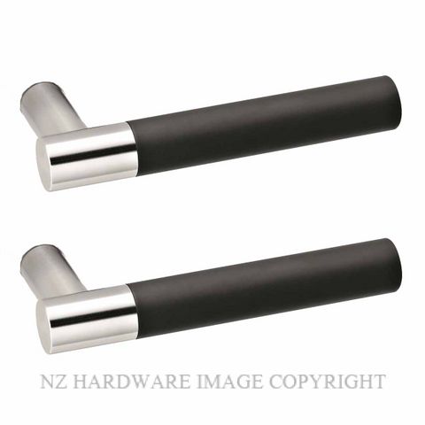 JNF IN.00.185.SR LOFT BLACK LEVER HANDLES SATIN STAINLESS