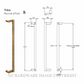 LEGGE LUXE TUBA PULL HANDLES UNLACQUERED POLISHED BRASS