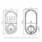 E LOK 505-60-SLV DEADBOLT 60MM SILVER