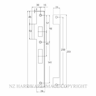 SCHLAGE 2PT-TRK44L VIRTUS TIMBER REBATE KIT LH 44MM THICK DOOR