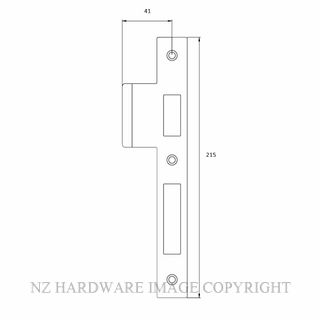 SCHLAGE 2PT-TSK44L VIRTUS JAMB STRIKE LH 44MM THICK DOOR