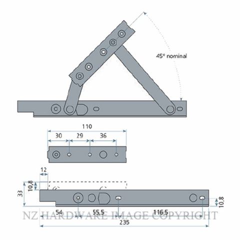 SCHLEGEL BP235B BRISTOL PLUS ALUMINIUM STAY 235MM BLACK STAY