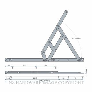 SCHLEGEL BP16TH BRISTOL PLUS 16 INCH TOP HUNG STAY