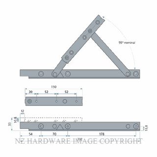 SCHLEGEL BP305CB BRISTOL ALUMINIUM 305C SIDE HUNG BLACK STAY