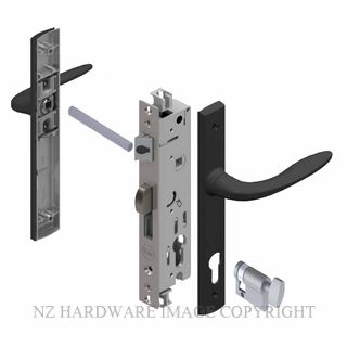 YALE PL83003L1B SUMMIT 30MM 4PT 13MM INT-TURN LOCKSET BLACK
