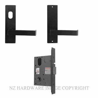 MILES NELSON MNCKITST-NC/87BLK STOREROOM LOCK KIT 87 LEVER ON PLATE BLACK