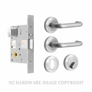 MILES NELSON OFFICE LOCK 90 LEVER ON ROSE SATIN CHROME