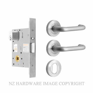 MILES NELSON CLASSROOM-STOREROOM LOCK 90 LEVER ON ROSE SATIN CHROME