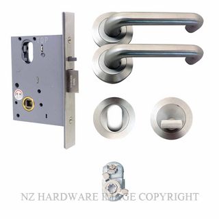 MILES NELSON MNCKITWR90OF OFFICE LOCK KIT 90 LEVER ON ROSE SATIN CHROME