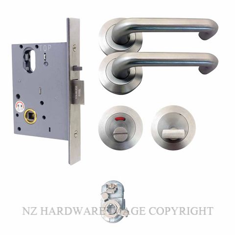 MILES NELSON MNCKITWR90PR PRIVACY LATCH KIT 90 LEVER ON ROSE SATIN CHROME