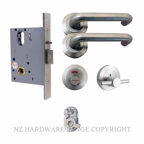 MILES NELSON MNCKITWR90PRDA DISABLED PRIVACY LATCH KIT 90 LEVER ON ROSE SATIN CHROME