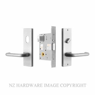 MILES NELSON ENTRANCE LOCK 90 LEVER ON PLATE SATIN CHROME