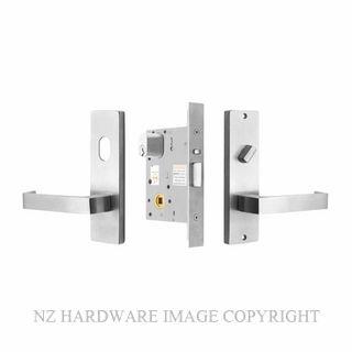 MILES NELSON ENTRANCE LOCK 87 LEVER ON PLATE SATIN CHROME