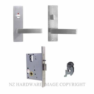 MILES NELSON MNCKITPR PRIVACY LATCH KIT 90 LEVER ON PLATE SATIN CHROME