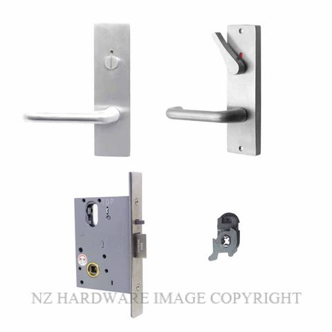 MILES NELSON MNCKITPRDA DISABLED PRIVACY LATCH KIT 90 LEVER ON PLATE SATIN CHROME