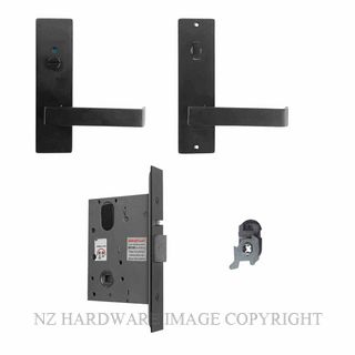 MILES NELSON MNCKITPR/87BLK PRIVACY LATCH KIT 87 LEVER ON PLATE BLACK