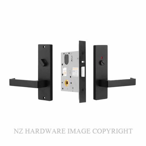 MILES NELSON MNCKITPR/87BLK PRIVACY LATCH KIT 87 LEVER ON PLATE BLACK
