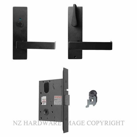 MILES NELSON MNCKITPRDA/87BLK DISABLED PRIVACY LATCH KIT 87 LEVER ON PLATE BLACK