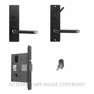 MILES NELSON MNCKITPRDA/BLK DISABLED PRIVACY LATCH KIT 90 LEVER ON PLATE BLACK