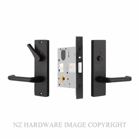 MILES NELSON MNCKITPRDA/BLK DISABLED PRIVACY LATCH KIT 90 LEVER ON PLATE BLACK