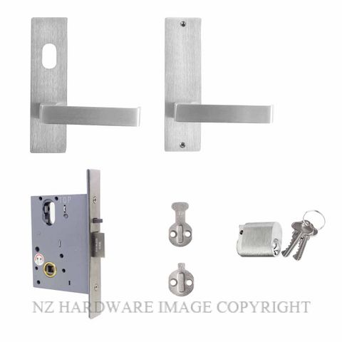 MILES NELSON CLASSROOM-STOREROOM LOCK 87 LEVER ON PLATE SATIN CHROME