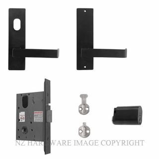MILES NELSON MNCKITST-EXTC/87BLK STOREROOM LOCK KIT 87 LEVER ON PLATE BLACK