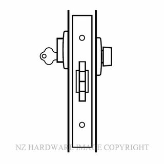 LOCKWOOD 3573WT CYLINDER & TURN SLIDNG DOOR LOCK SATIN CHROME