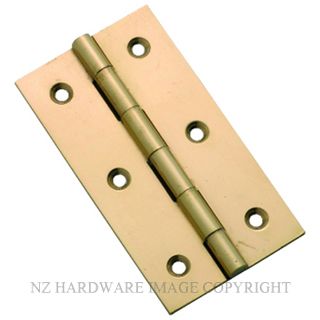 TRADCO 3754 PB HINGE FIXED PIN 76 X 41MM POLISHED BRASS